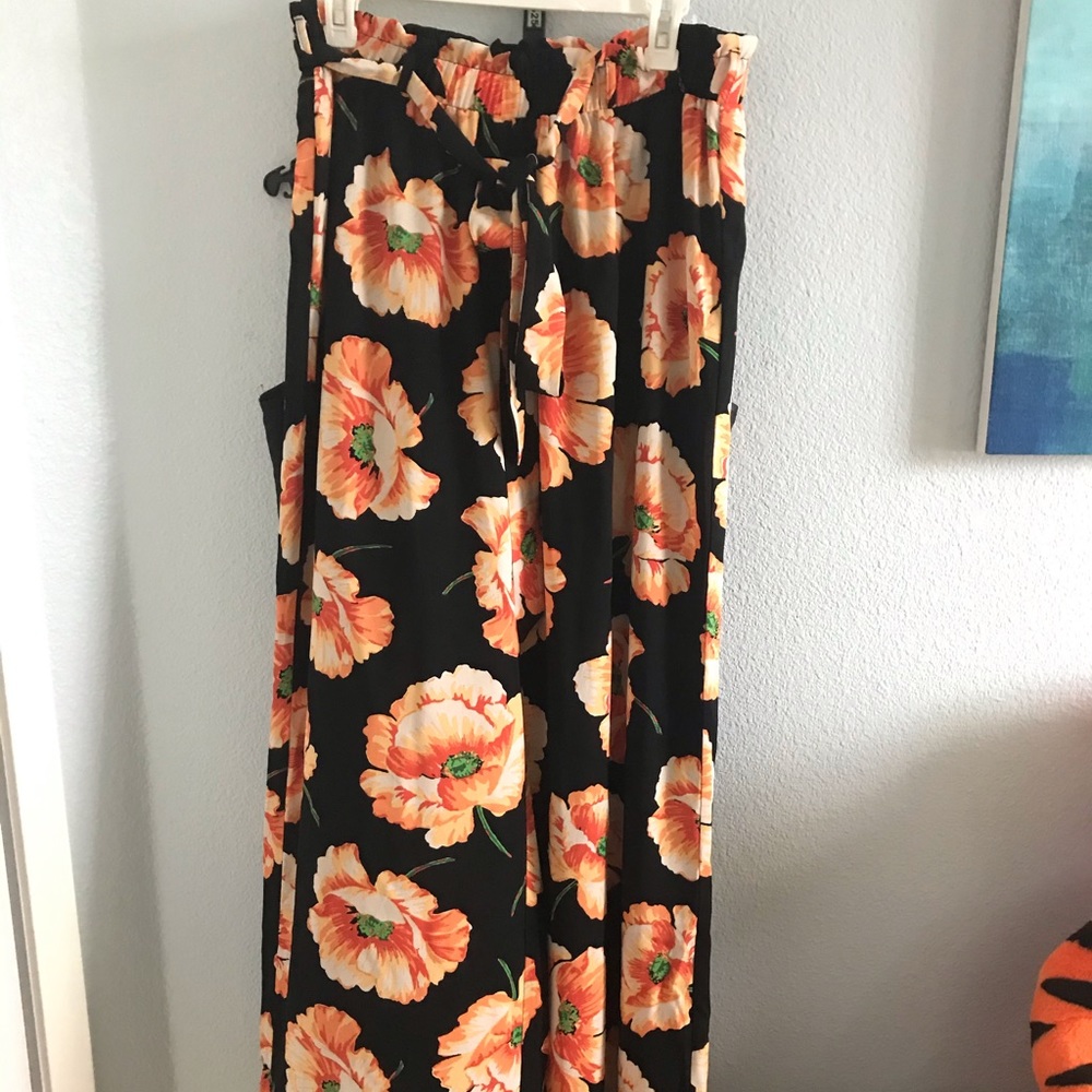 Forever 21 Floral palazzo pants